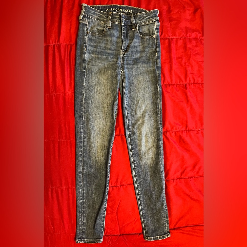 American Eagle Outfitters Hi Rise Jeggings Skinny Jeans Size 0 Short